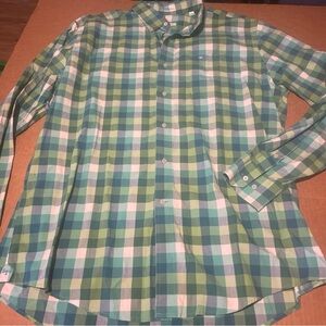 Southern Tide Men’s Classic Fit Long Sleeve Multi Colored Plaid Cotton Shirt XL